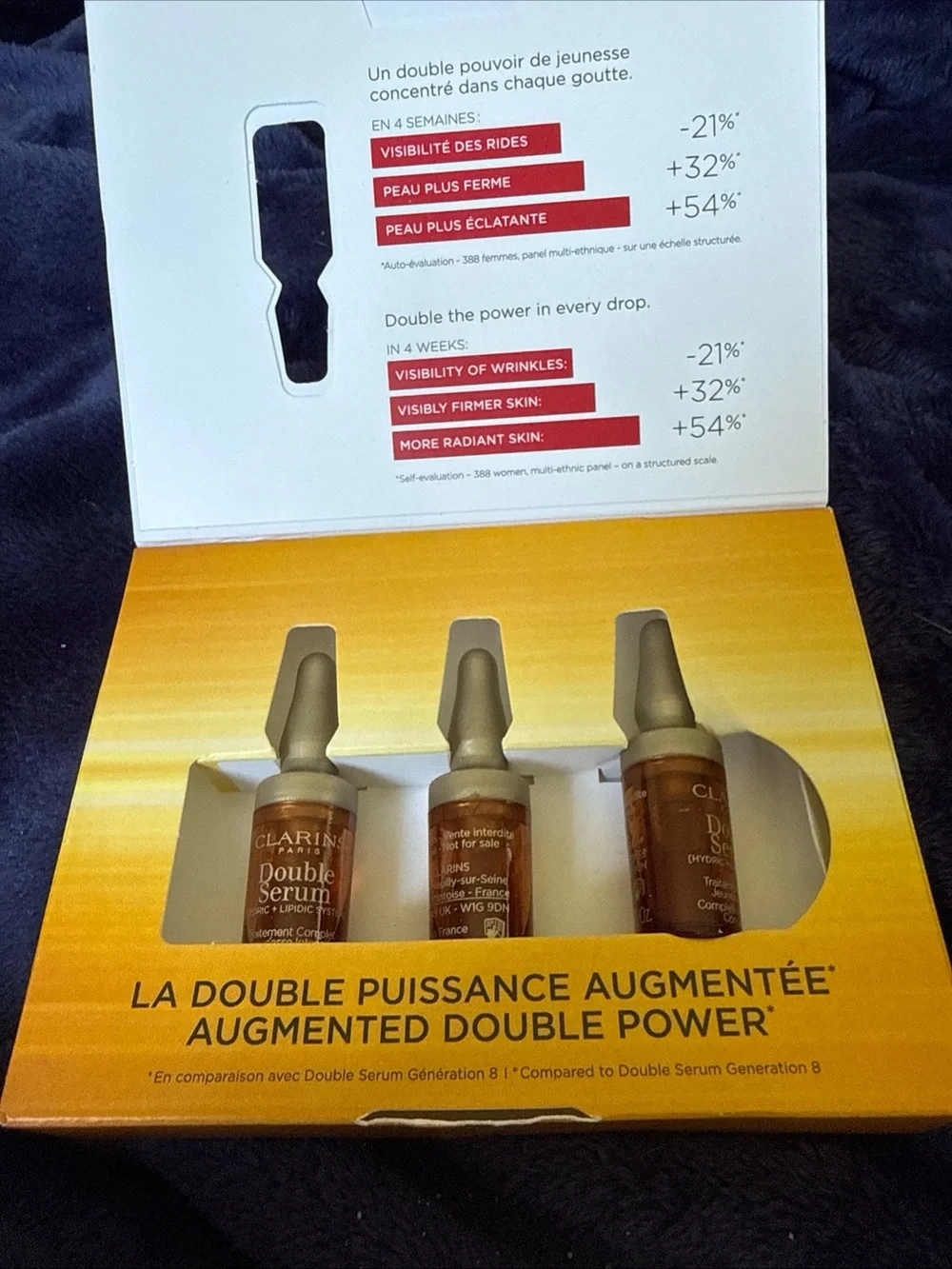 Clarins Double Serum Augmented Double Power Sample Set 3 Vials